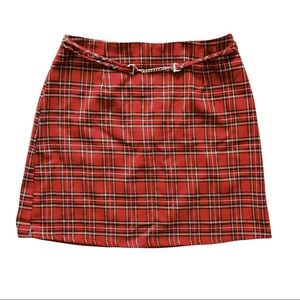 Vintage my Michelle Red Plaid Skirt